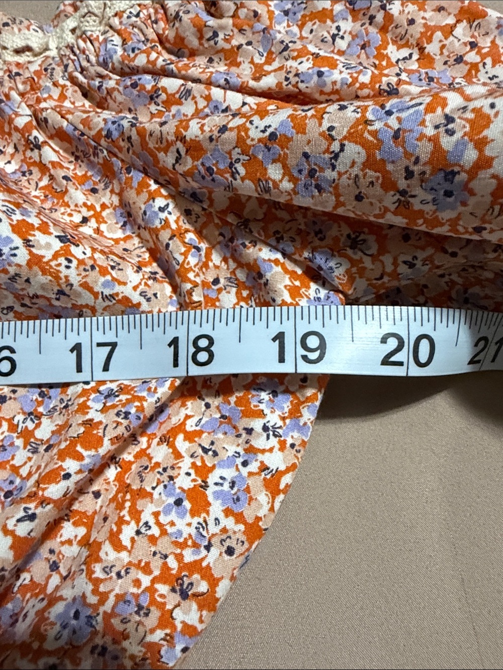Zara Orange Floral Off-Shoulder Crop Top - Picture 10 of 11